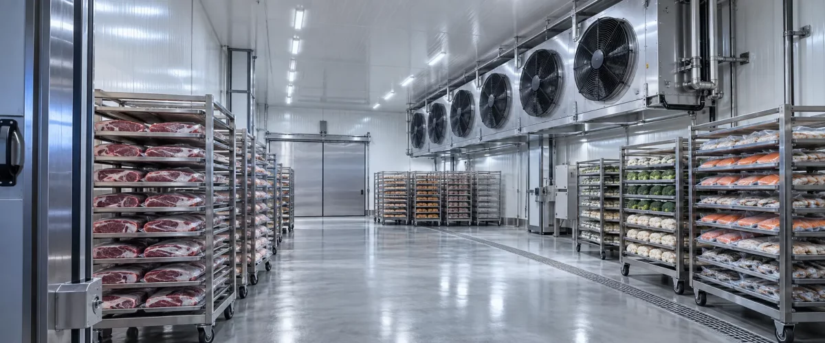 Sistem Air Blast Freezer untuk pembekuan cepat produk